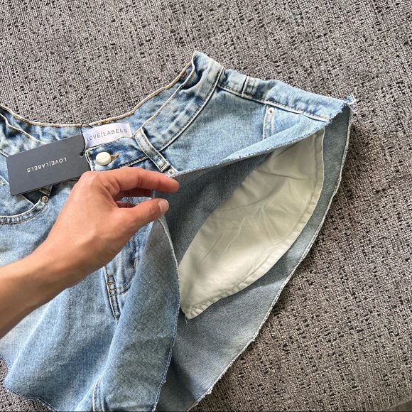 COPY - Denim flare shorts by Love|Labels size XS - Picture 5 of 6